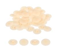sourcing map 40PCS Screw Cap Covers, 17mm Waterproof Plastic Screw Decorative Caps for Phillips Cam Lock Nuts Self-Tapping Screws, White Maple