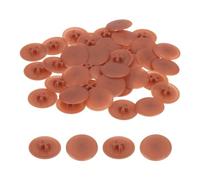 sourcing map 40PCS Screw Cap Covers, 17mm Waterproof Plastic Screw Decorative Caps for Phillips Cam Lock Nuts, Reddish Brown