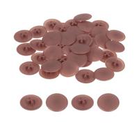 sourcing map 40PCS Screw Cap Covers, 17mm Waterproof Plastic Screw Decorative Caps for Phillips Cam Lock Nuts, Dark Brown