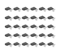 sourcing map 40pcs Shelf Support Peg 5mm/0.2" with Rubber Sleeve Steel Bracket Pegs with Pin Shelf Peg Shelf Clips for Furniture Bookcase Wardrobe Kitchen Cupboard, Silver Tone/Black