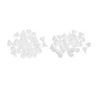 sourcing map 40pcs Shower Head Replacement Nozzles, Silicone Nozzle Universal Sprinkler Spout Round Nib Fit 4mm Hole Heat Resistant Spray Hole for Bathroom Rain Shower Head, Transparent/White