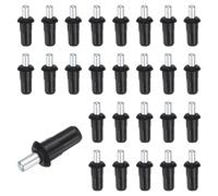 sourcing map 40Pcs Shutter Repair Pins, 0.94"x0.39" Metal Spring-Loaded Replacement Pins Plantation Shutter Fasteners for Blind Windows Cabinet Movable Blade, Black