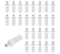 sourcing map 40Pcs Shutter Repair Pins, 0.94"x0.39" Metal Spring-Loaded Replacement Pins Plantation Shutter Fasteners for Blind Windows Cabinet Movable Blade, White