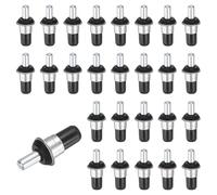 sourcing map 40Pcs Shutter Repair Pins, 0.98"x0.43" Metal Spring-Loaded Replacement Pins Plantation Shutter Fasteners for Blind Windows Cabinet Movable Blade with Sleeve, Black