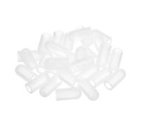 sourcing map 40Pcs Silicone End Caps, 5.5mm(7/32") ID 13mm(1/2") Height Round Rubber Elastic Screw Thread Protectors Soft Flexible Screw Bolt Covers Caps for Metal Tube Rod Bolt, Clear