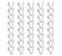sourcing map 40pcs Single Button Kayak Paddle Snap Spring Clip 3.8x6.5x25mm 65Mn Spring Steel V-Shaped Hollow Lift Telescopic Locking Tube Pole Clips for Tent Umbrella Camping