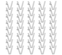 sourcing map 40pcs Single Button Kayak Paddle Snap Spring Clip 4x5.6x26mm 65Mn Spring Steel V-Shaped Hollow Lift Telescopic Locking Tube Pole Clips for Tent Umbrella Camping