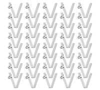 sourcing map 40pcs Single Button Kayak Paddle Snap Spring Clip 4x6.5x26mm 65Mn Spring Steel V-Shaped Hollow Lift Telescopic Locking Tube Pole Clips for Tent Umbrella Camping