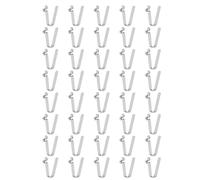 sourcing map 40pcs Single Button Kayak Paddle Snap Spring Clip 5.5x7.5x35mm 65Mn Spring Steel V-Shaped Hollow Lift Telescopic Locking Tube Pole Clips for Tent Umbrella Camping