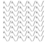sourcing map 40pcs Single Button Kayak Paddle Snap Spring Clip 5.5x8x38mm 65Mn Spring Steel V-Shaped Hollow Lift Telescopic Locking Tube Pole Clips for Tent Umbrella Camping