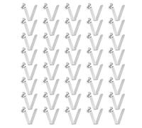 sourcing map 40pcs Single Button Kayak Paddle Snap Spring Clip 5x7.5x31mm 65Mn Spring Steel V-Shaped Hollow Lift Telescopic Locking Tube Pole Clips for Tent Umbrella Camping