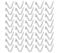 sourcing map 40pcs Single Button Kayak Paddle Snap Spring Clip 5x7.5x35mm 65Mn Spring Steel V-Shaped Hollow Lift Telescopic Locking Tube Pole Clips for Tent Umbrella Camping
