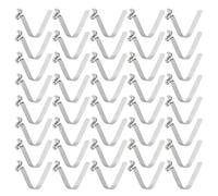 sourcing map 40pcs Single Button Kayak Paddle Snap Spring Clip 6x10x45mm 65Mn Spring Steel V-Shaped Hollow Lift Telescopic Locking Tube Pole Clips for Tent Umbrella Camping