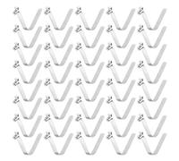 sourcing map 40pcs Single Button Kayak Paddle Snap Spring Clip 6x10x47mm 65Mn Spring Steel V-Shaped Hollow Lift Telescopic Locking Tube Pole Clips for Tent Umbrella Camping