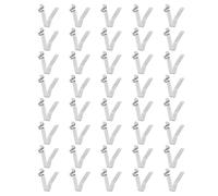 sourcing map 40pcs Single Button Kayak Paddle Snap Spring Clip 6x8.5x35mm 65Mn Spring Steel V-Shaped Hollow Lift Telescopic Locking Tube Pole Clips for Tent Umbrella Camping