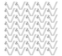 sourcing map 40pcs Single Button Kayak Paddle Snap Spring Clip 6x9x34mm 65Mn Spring Steel V-Shaped Hollow Lift Telescopic Locking Tube Pole Clips for Tent Umbrella Camping