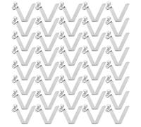 sourcing map 40pcs Single Button Kayak Paddle Snap Spring Clip 6x9x37mm 65Mn Spring Steel V-Shaped Hollow Lift Telescopic Locking Tube Pole Clips for Tent Umbrella Camping