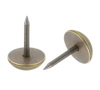 sourcing map 40Pcs Solid Brass Tacks, 18 mm Retro Upholstery Nails Tack for Furniture Decorative Push Pins for Sofa Wall Hanging, Bronze Color