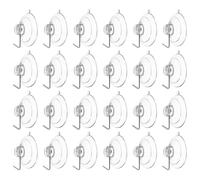 sourcing map 40pcs Suction Cup Hooks 1.20" Powerful Vacuum Suction Shower Hooks Waterproof Reusable Wreath Cup Bathroom Hook Load 2.2 lbs for Kitchen Restroom Window Wall Glass Door, Clear