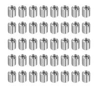 sourcing map 40pcs Thread Repair Inserts M8 x 1.25 Male to M6 x 1 Female Thread 10mm Long Stainless Steel Reducing Nuts Metric Self Tapping Sleeves Threaded Reducer Industrial Fasteners