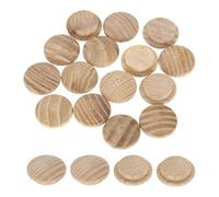 sourcing map 40Pcs Wood Button Plugs, 15mm / 0.59" Hardwood Screw Hole Plug Mushroom Wooden Caps Buttons Ash Wood Plug for Furniture Woodworking Craft Decor (20mm x 15mm)