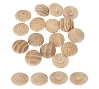 sourcing map 40Pcs Wood Button Plugs, 7mm / 0.28" Hardwood Screw Hole Plug Mushroom Wooden Caps Buttons Ash Wood Plug for Furniture Woodworking Craft Decor (20mm x 7mm)