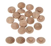 sourcing map 40Pcs Wood Button Plugs, 7mm / 0.28" Hardwood Screw Hole Plug Mushroom Wooden Caps Buttons Oak Wood Plug for Furniture Woodworking Craft Decor (20mm x 7mm)