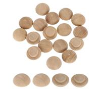 sourcing map 40Pcs Wood Button Plugs, 8mm / 0.31" Hardwood Screw Hole Plug Mushroom Wooden Caps Buttons Beech Wood Plug for Furniture Woodworking Craft Decor (13mm x 8mm)