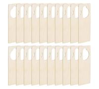 sourcing map 40pcs Wooden Door Knob Hangers, Wood Door Knob Signs, Rectangular Hanging Tags for DIY Home Office Restaurant Decoration