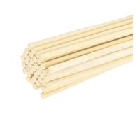 sourcing map 40Pcs Wooden Dowel Rods, 1/8 x 19.7 Inch Round Dowel Rod Wood Sticks Bamboo Stick for Arts Crafts Photo Booth Props DIY Building Model