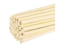 sourcing map 40Pcs Wooden Dowel Rods, 3/16 x 15.7 Inch Round Dowel Rod Wood Sticks Bamboo Stick for Arts Crafts Photo Booth Props DIY Building Model