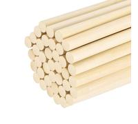 sourcing map 40Pcs Wooden Dowel Rods, 3/8 x 11.8 Inch Round Dowel Rod Wood Sticks Bamboo Stick for Arts Crafts Photo Booth Props DIY Building Model