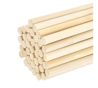 sourcing map 40Pcs Wooden Dowel Rods, 5/16 x 15.7 Inch Round Dowel Rod Wood Sticks Bamboo Stick for Arts Crafts Photo Booth Props DIY Building Model
