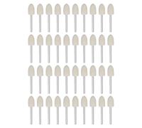 sourcing map 40pcs Wool Felt Mounted Mandrel Points 10mm Head 1/8 Inch Shank Conical Polishing Bits Burrs Felt Polishing Buffing Wheel for Rotary Tool