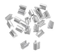 sourcing map 40Pcs Zipper Slider Retainers, #5 Top Stopper Closed-end Zipper Slider for Bag Coat Jacket DIY Sewing Replacement, Silver Tone