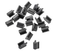 sourcing map 40Pcs Zipper Slider Retainers, #8 Top Stopper Closed-end Zipper Slider for Bag Coat Jacket DIY Sewing Replacement, Metallic Black
