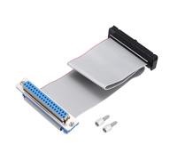 sourcing map 40Pin Flat Ribbon Cable Gray DB37 Female to FC-40P 2.54mm Pitch 20cm Length DB Serial Port Cable for Computer, LED Display, DVD with 2 Screws