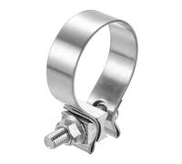 sourcing map 410 Stainless Steel Exhaust Clamp 2.36" Butt Joint Narrow Band Muffler Seal Exhaust Narrow Lap Butt Clamps for Pipes Muffler Converters System Repair, Silver