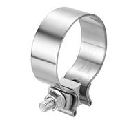 sourcing map 410 Stainless Steel Exhaust Clamp 2.68" Butt Joint Narrow Band Muffler Seal Exhaust Narrow Lap Butt Clamps for Pipes Mufflers Converters System Repair, Silver
