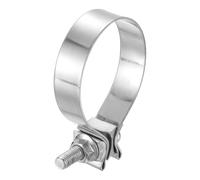 sourcing map 410 Stainless Steel Exhaust Clamp 3.07" Butt Joint Narrow Band Muffler Seal Exhaust Narrow Lap Butt Clamps for Pipes Mufflers Converters System Repair, Silver