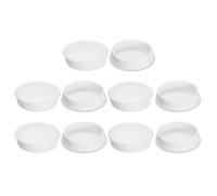 sourcing map 41mm/1.61" Plastic Hole Plugs, 10Pcs Flush Type Panel Round Snap in Fastener Knockout Locking Plugs for Furniture Insert End Caps Panels, White