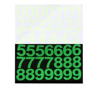 sourcing map 42 Pcs Glow in The Dark Number Decals Decor, Green Luminous Adhesive Wall Stickers, 3D Glowing Stickers for Ceiling Bedroom Bedding Room Decoration