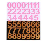 sourcing map 42 Pcs Glow in The Dark Number Decals Decor, Pink Luminous Adhesive Wall Stickers, 3D Glowing Stickers for Ceiling Bedroom Bedding Room Decoration