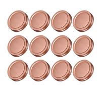 sourcing map 42 Pcs Mason Jar Lids, 70mm/2.76" Regular Mouth Tin Plate Caps Leak Proof for Canning Jars Kitchen Storage, (Rose Gold)