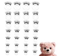 sourcing map 42 Pcs Safety Doll Eyelashes for Crocheting, 7 Sizes Doll Eyelashes Safety Eye Accessories Plastic Stuffed Animals Crochet Supplies for DIY Doll Bear Puppet Making, Black