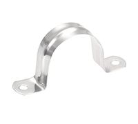 sourcing map 42mm/1.65" Rigid Pipe Strap, 2 Hole Tube Straps 201 Stainless Steel Tension Tube Clip Clamp 8pcs
