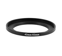 sourcing map 42mm-52mm Step Up Ring Adapter, 42mm to 52mm Aluminum Camera Lens Filter Adapter Stepping Up Ring 42mm Male to 52mm Female for Digital DSLR SLR Camera, Black