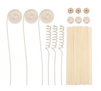 sourcing map 42Pcs Reed Diffuser Sticks Set, Fiber Fragrance Flower Reed Diffuser Replacement Refill Sticks Flower Decor for Home, Hotel, Office (Wood)