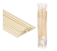 sourcing map 43Pcs Reed Diffuser Sticks Set, Fiber Fragrance Flower Reed Diffuser Replacement Refill Sticks Flower Decor with Plastic Bottle for Home, Hotel, Office (Wood)