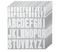 sourcing map 440pcs 8 Sheets Letter Stickers Vinyl Waterproof Alphabet Self Adhesive Sticker Letters for Indoor/Outside Sticker Decal Mailbox Craft Door Car Christmas Decoration White